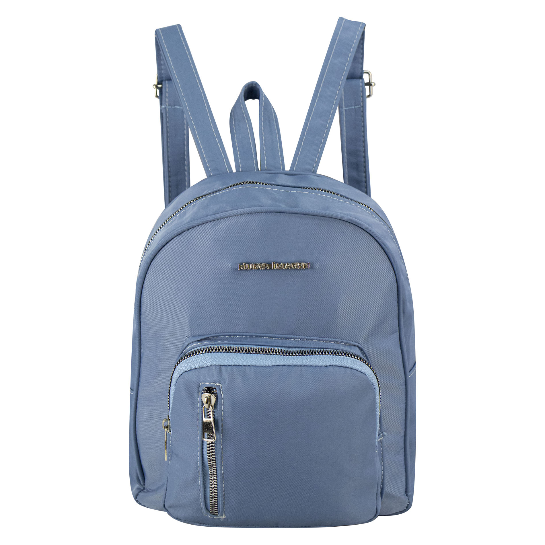 Mochila Azul Med Bimba Textil Nicole Nueva Imagen para Dama