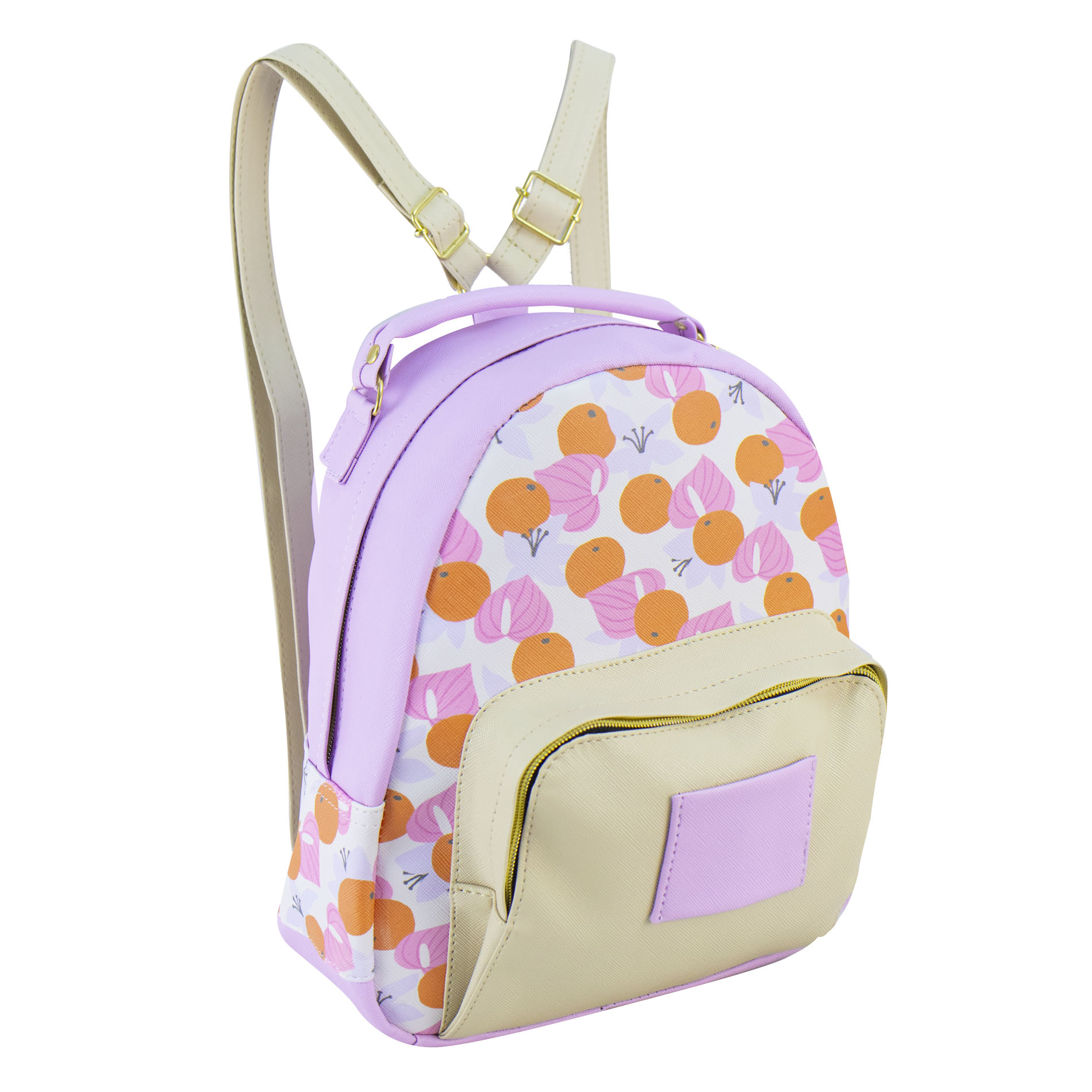 Foto 3 pulgar | Mochila Nueva Imagen Lila Orange y Beige Sintética Emma para Dama