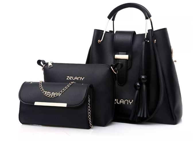 Set 3 Bolsas Bandolera, Negro