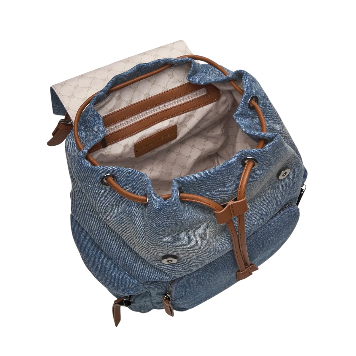 Foto 4 pulgar | Bolsa Tipo Backpack Steve Madden Solly Bag Denim Fabric