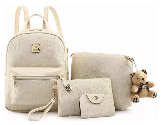 Foto 1 | Set De 4 Bolsas De Moda Xtellar Para Mujer: Mochila, Bolso, Cosmetiquera, & Correa