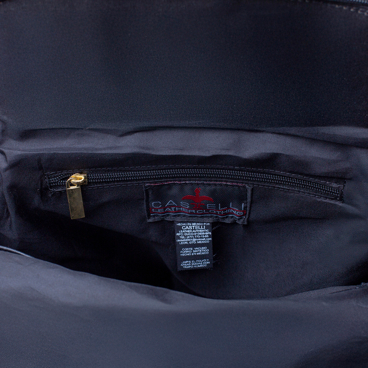 Foto 5 | Mochila Piel Genuina Castelli Dama Laptop 17 Pulgadas Cuero