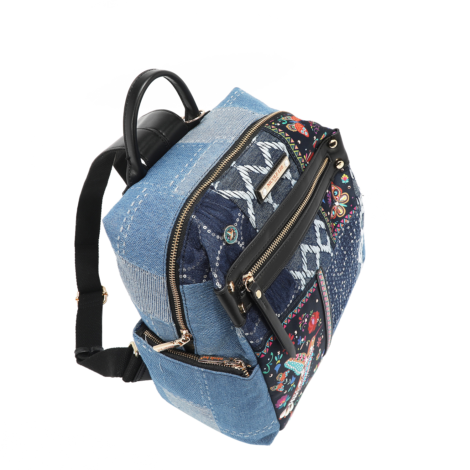 Foto 5 pulgar | Mochila De Mezclilla Nicole Lee Bosque De Amor