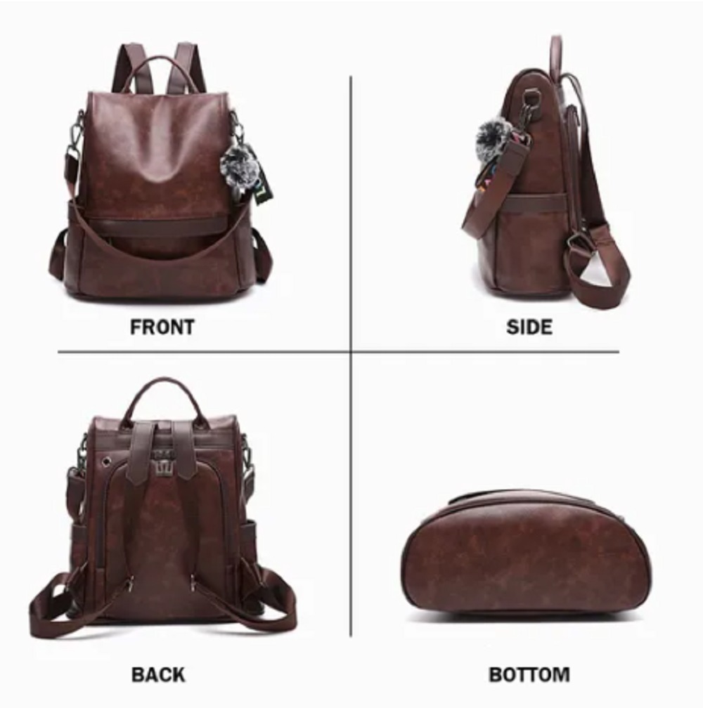 Foto 3 | Bolsa para Mujer Malubero color Café Impermeable