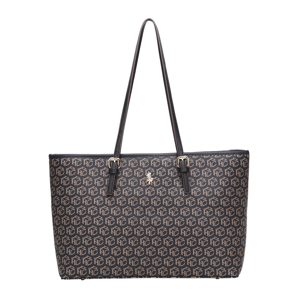 Bolsa Tote Hpc Polo color Negro Monograma