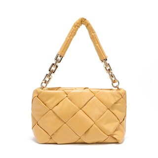 Foto 3 | Bolsa Shoulder Nicole Lee Emma color Amarillo Acolchonada con Cadena