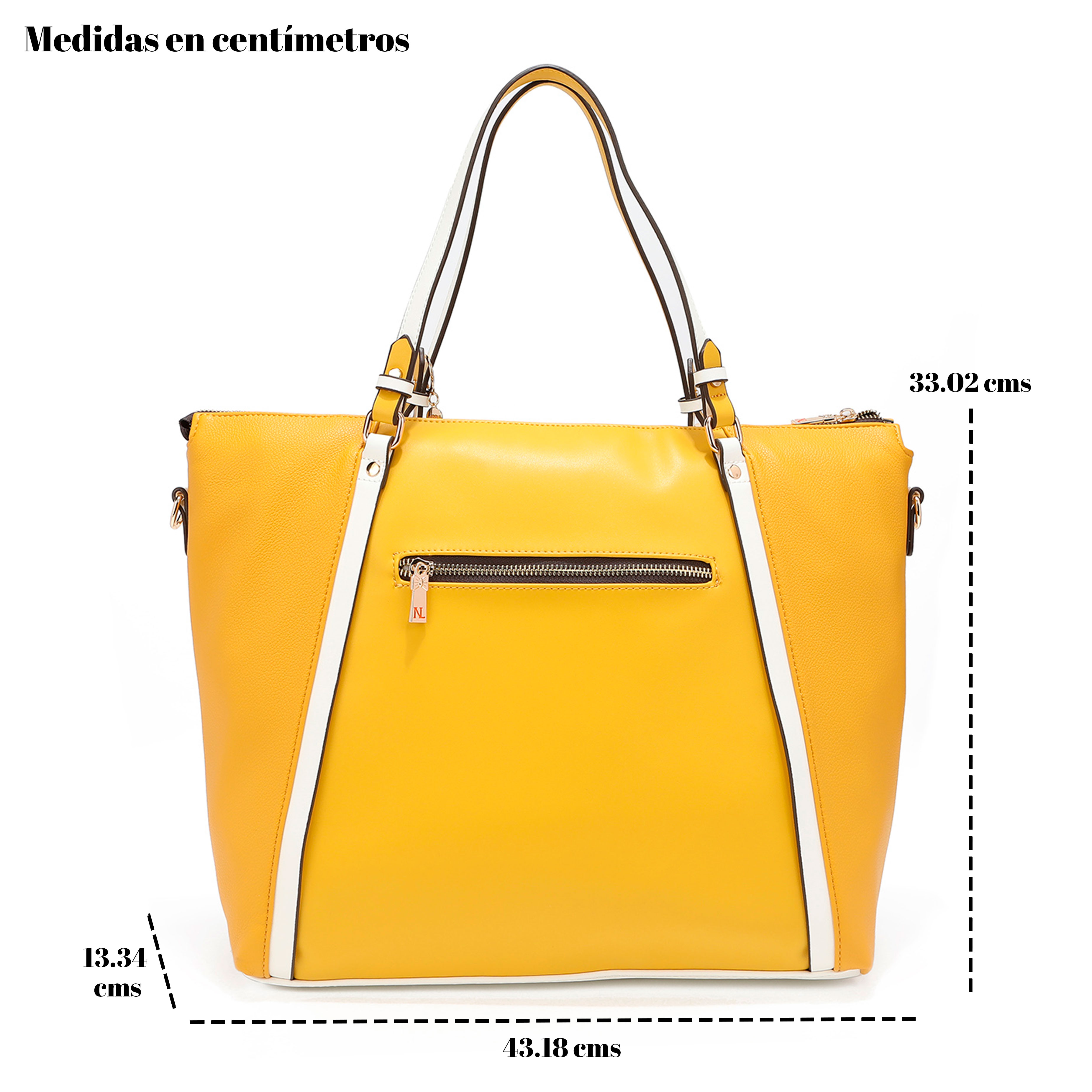 Foto 3 | Bolsa Nicole Lee Cornelia color Amarillo para Mujer