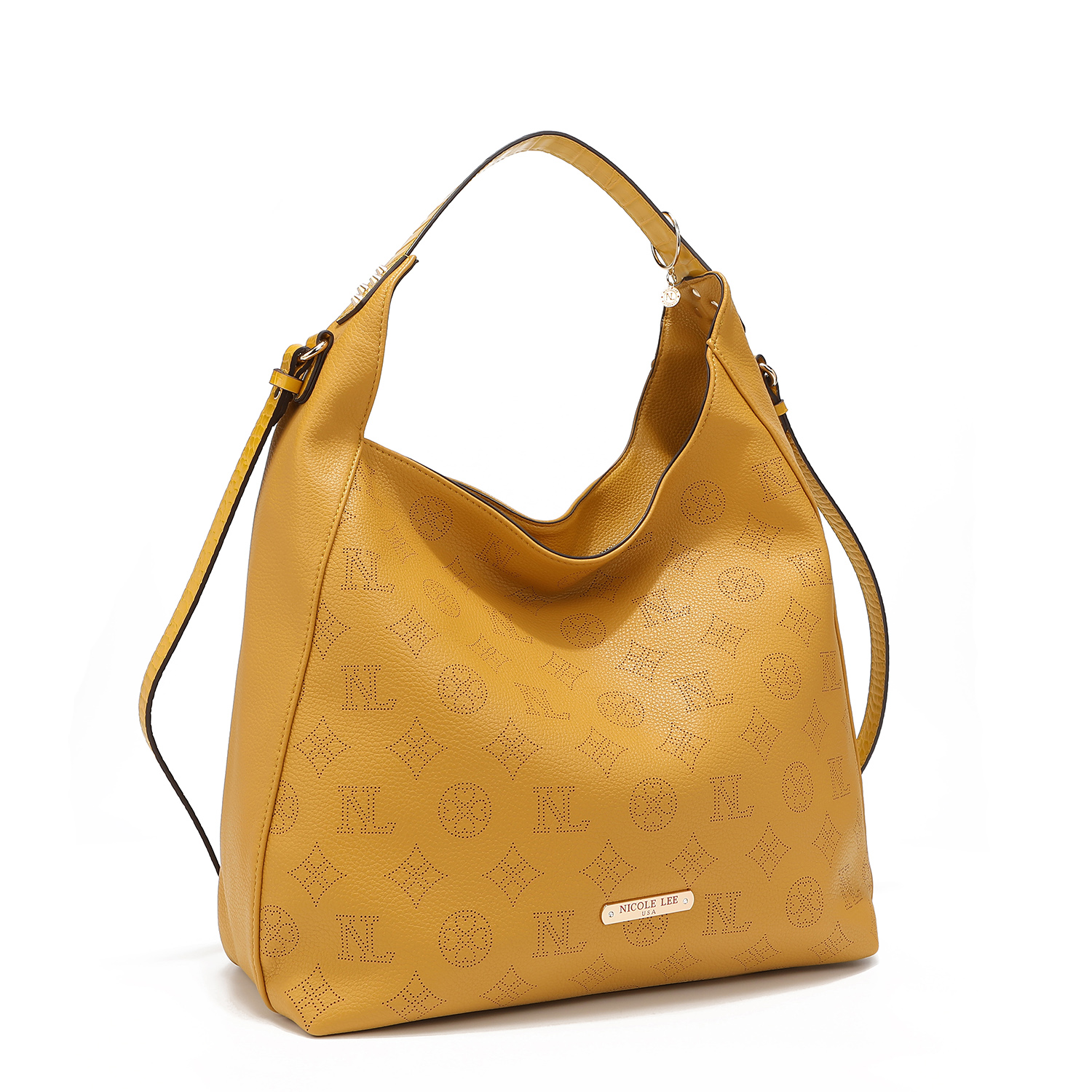 Foto 3 pulgar | Bolsa Hobo Nicole Lee color Amarillo