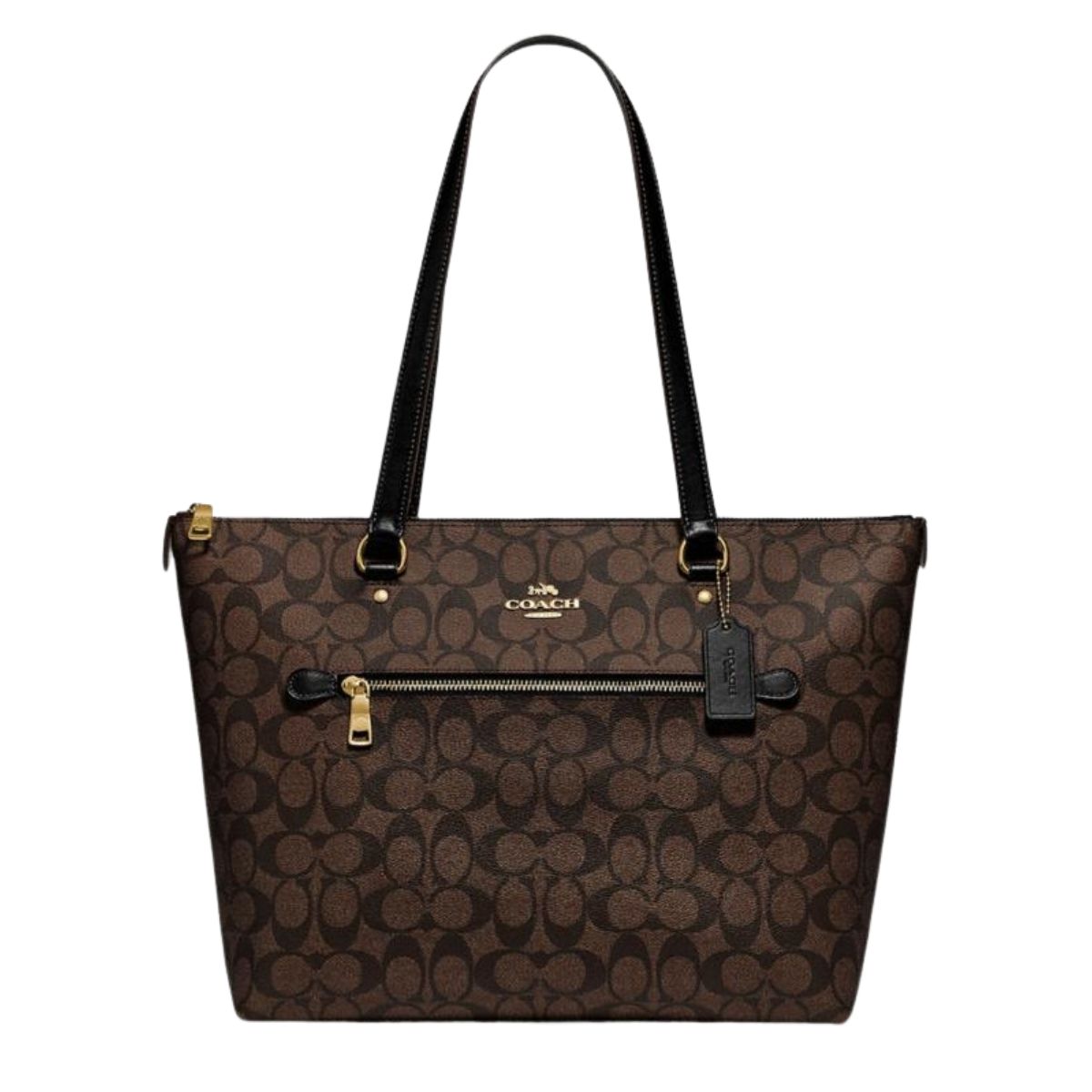Foto 1 | Bolso Coach Tote Gallery de Lona de Firma color Marrón