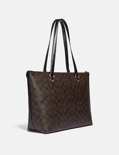 Foto 2 | Bolso Coach Tote Gallery de Lona de Firma color Marrón