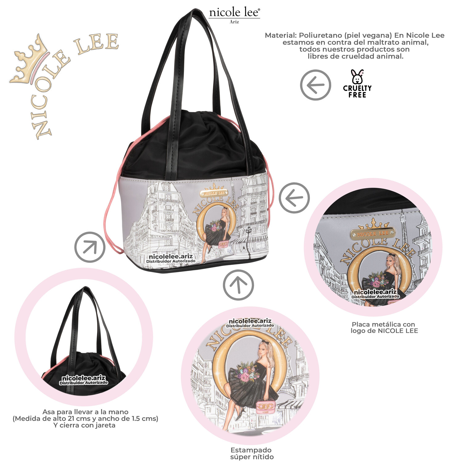 Foto 3 pulgar | Bolsa Multi Nicole Lee Selena Dreaming The City