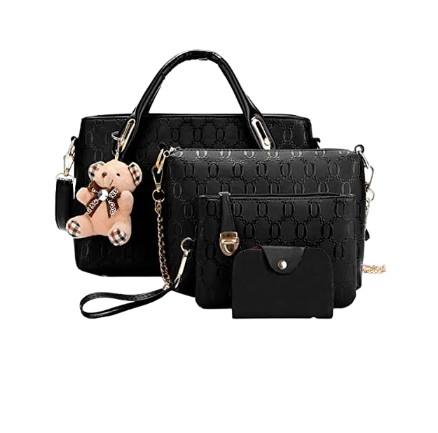 Foto 1 | Bolsas Belug color Negro 4 Piezas para Mujer