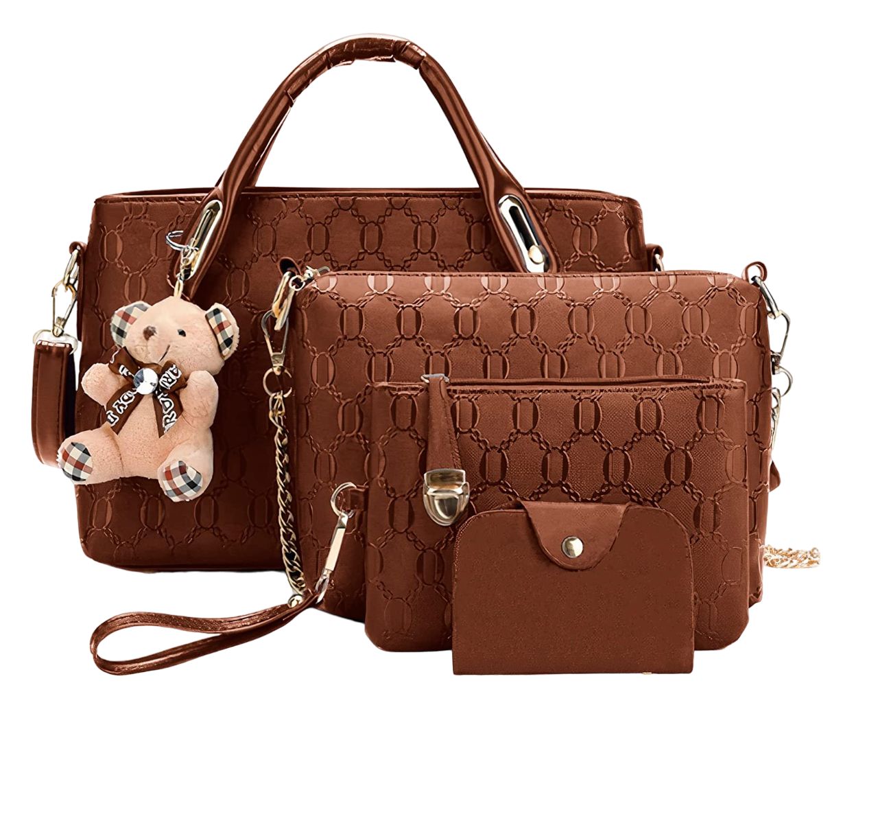 Bolsos Impermeables Belug para Mujer color Café 4 piezas