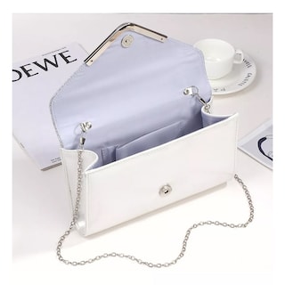 Foto 3 | Bolso de Noche Genérica color Plata de Embrague Brillante para Fiestas
