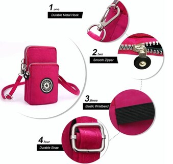 Foto 3 | Bolsa de Hombro Deportiva Funbu para Celular color Azul para Mujer