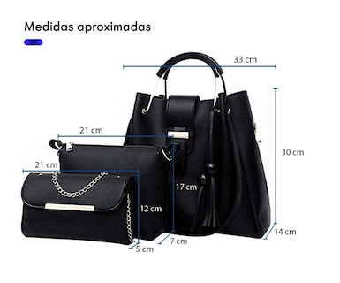 Foto 3 | Bolsas Funbu 3 Piezas color Negro