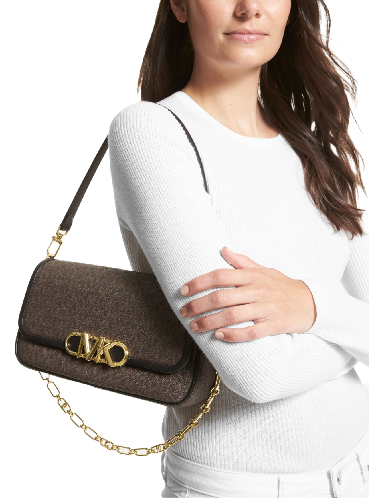 Foto 5 pulgar | Bolsa Michael Kors Parker Medium 30f2g7pc6b Café