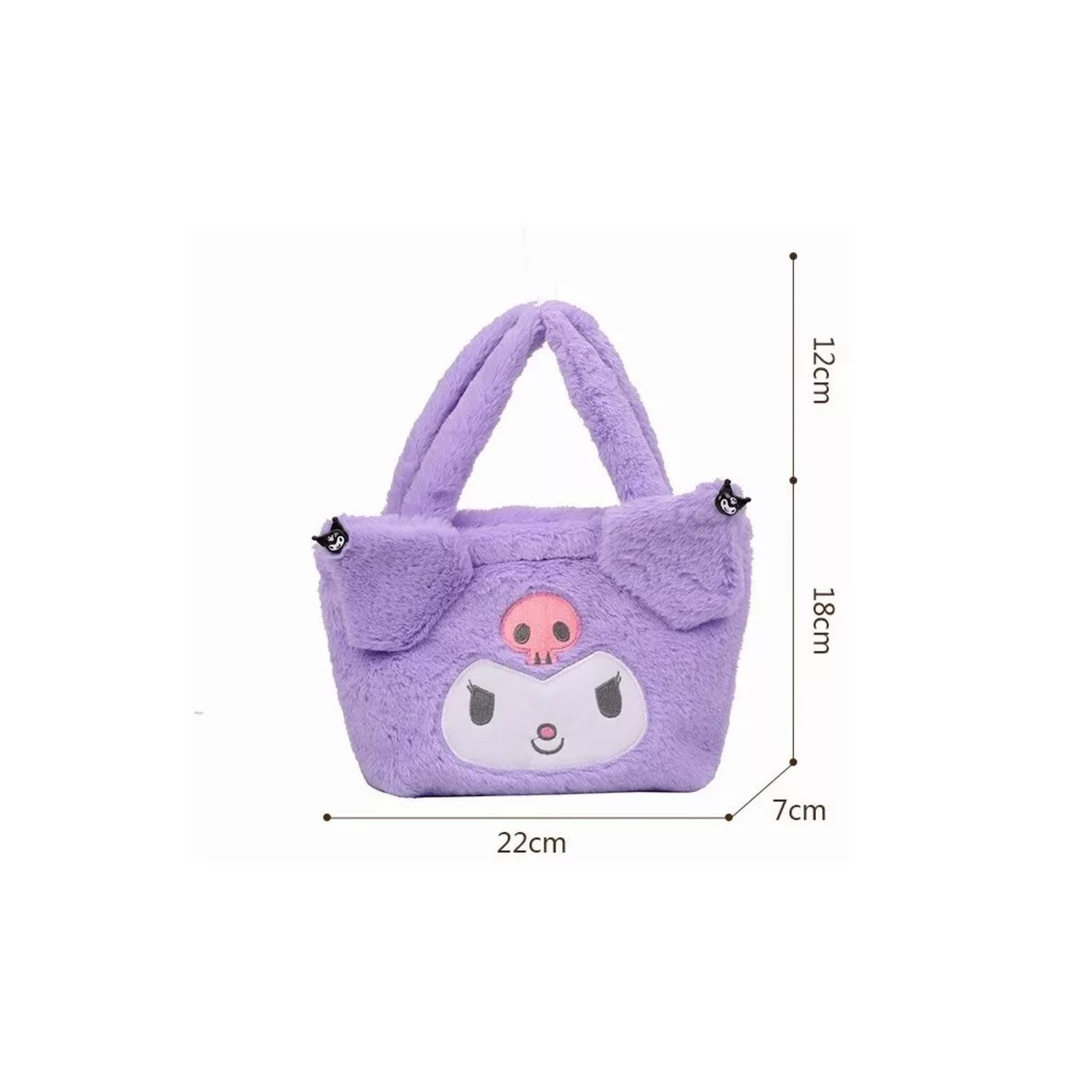 Foto 4 pulgar | Bolsa de Felpa Belug Cartoon My Melody Kuromi Morado