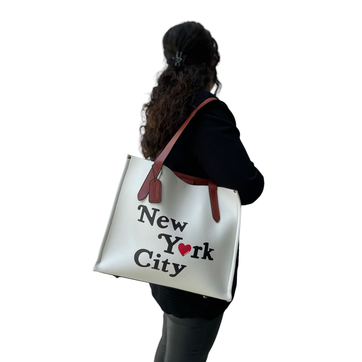 Foto 5 | Bolsa Estilo Tote Coach Ny Blanco