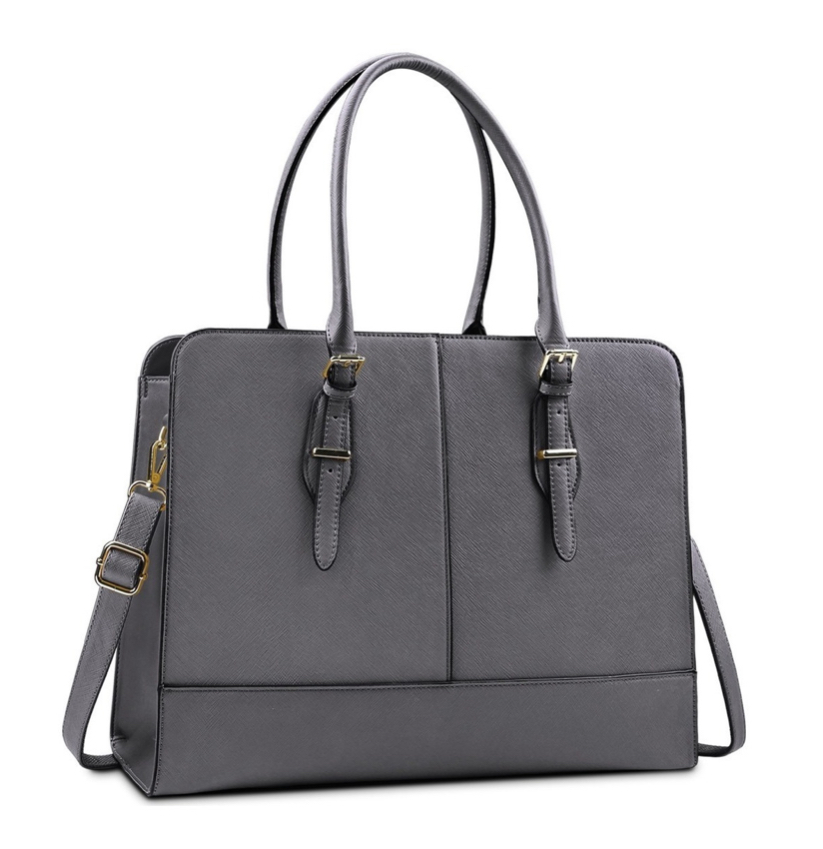 Foto 2 pulgar | Elegante Tote Bolsa para Laptop 15.6" Casual Gris para Mujer