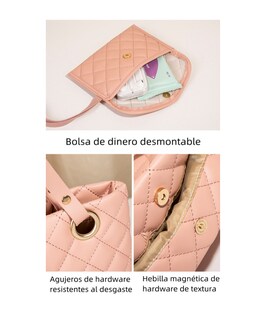 Foto 3 | Bolso Casual color Rosa para Dama