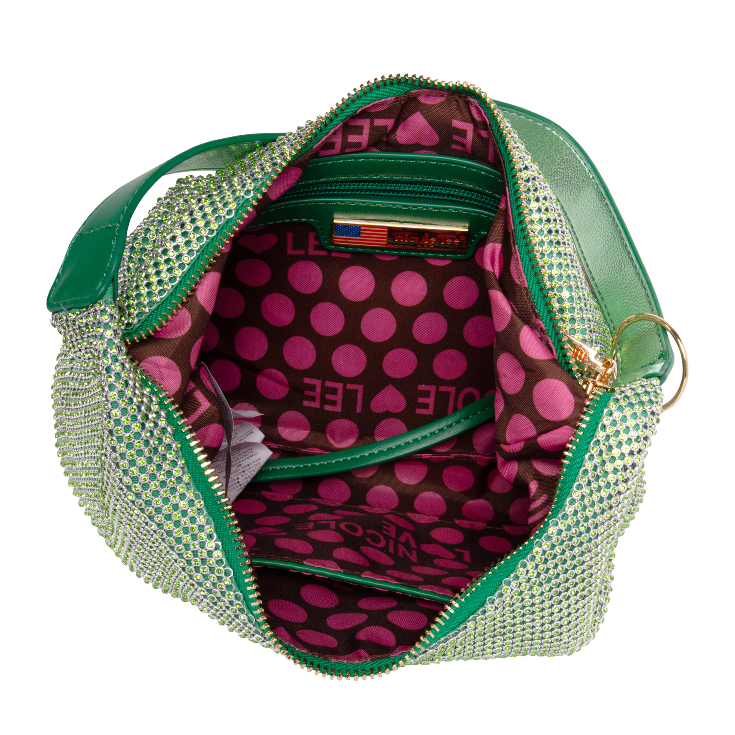 Foto 4 pulgar | Bolsa Hobo Marca Nicole Lee Celestia De Fiesta Verde