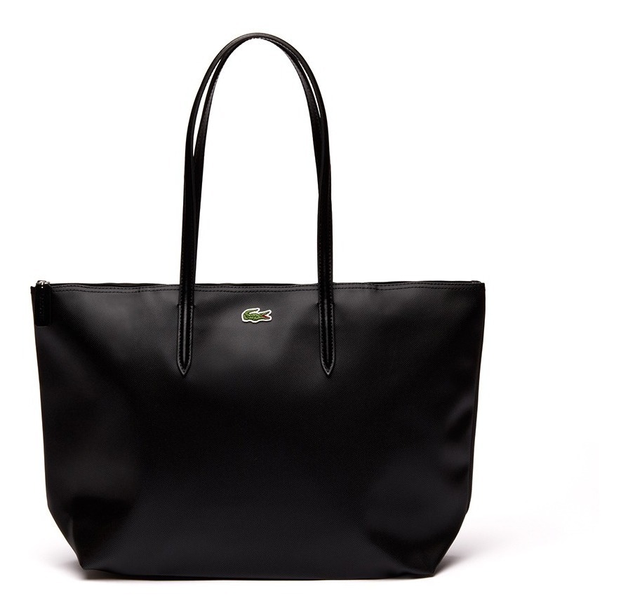 Bolso Tote Lacoste L.12.12 Concept Negro con Cierre