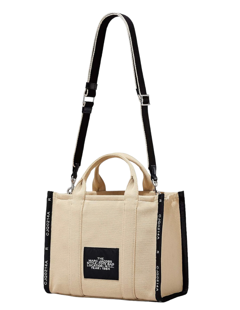 Foto 5 pulgar | Bolso The Tote Bag Jacquard Small Beige