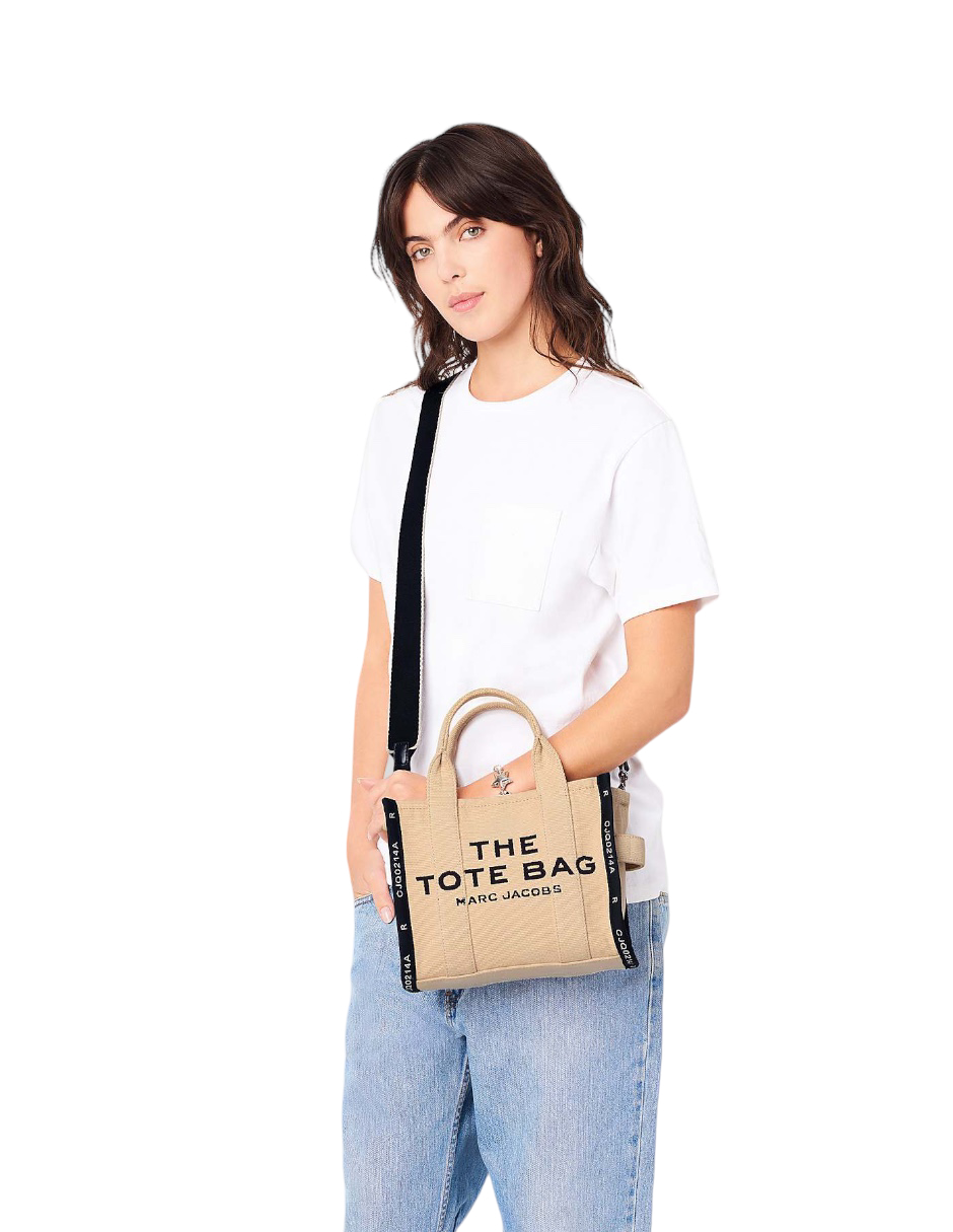 Foto 6 pulgar | Bolso The Tote Bag Jacquard Small Beige