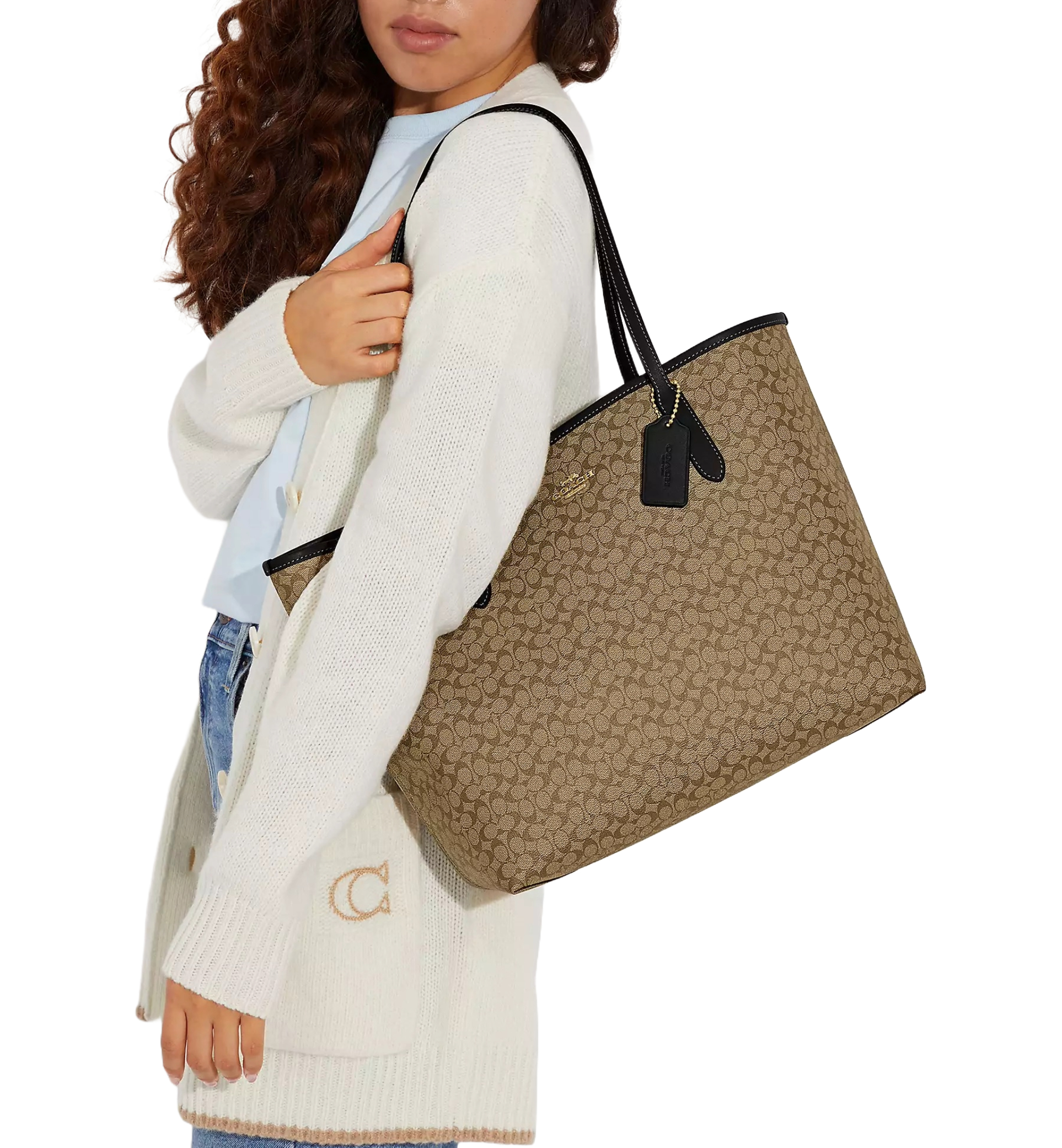 Foto 4 | Bolsa Coach City Tote Cj942 Imcbi Marrón