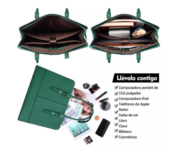 Foto 2 | Bolsa Para Laptop 15.6'' Verde