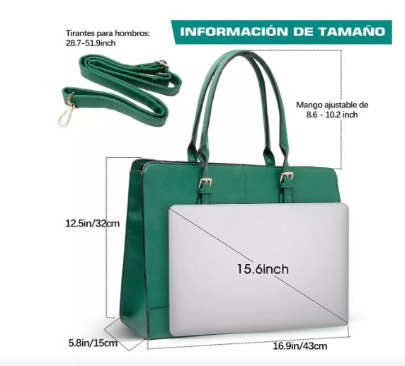 Foto 3 | Bolsa Para Laptop 15.6'' Verde