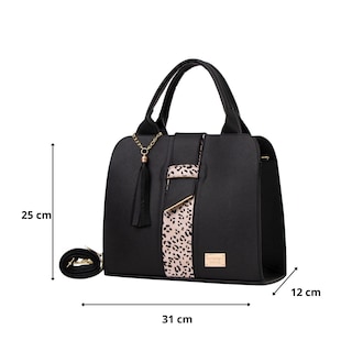 Foto 3 | Bolsa Fana Malu Color Negro / Jaguar Original