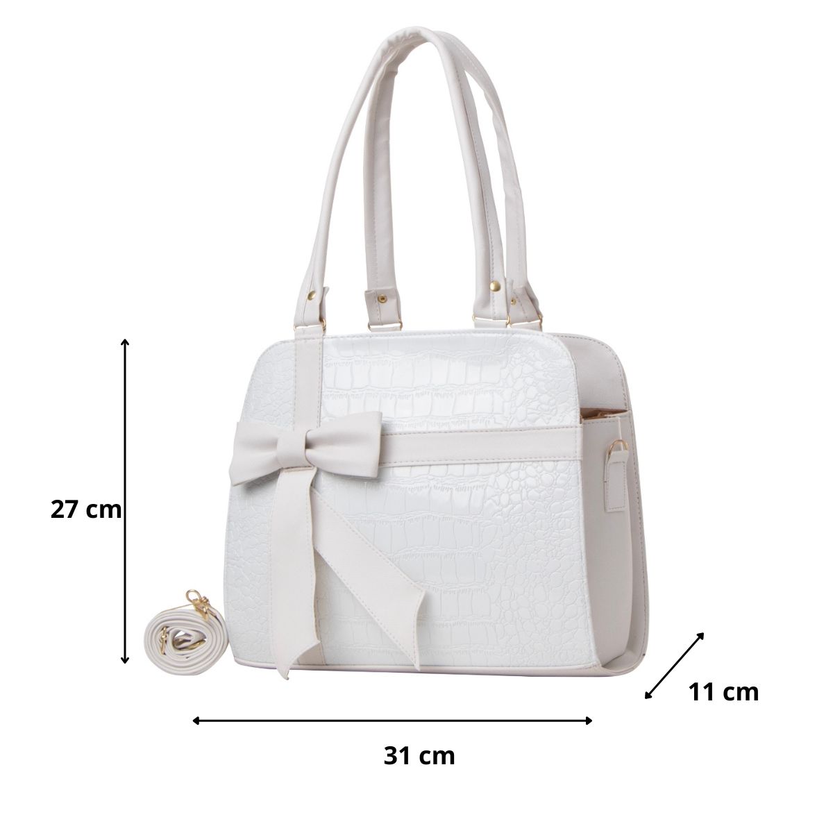 Foto 3 | Bolsa Fana Coraima Color Blanco Elegante