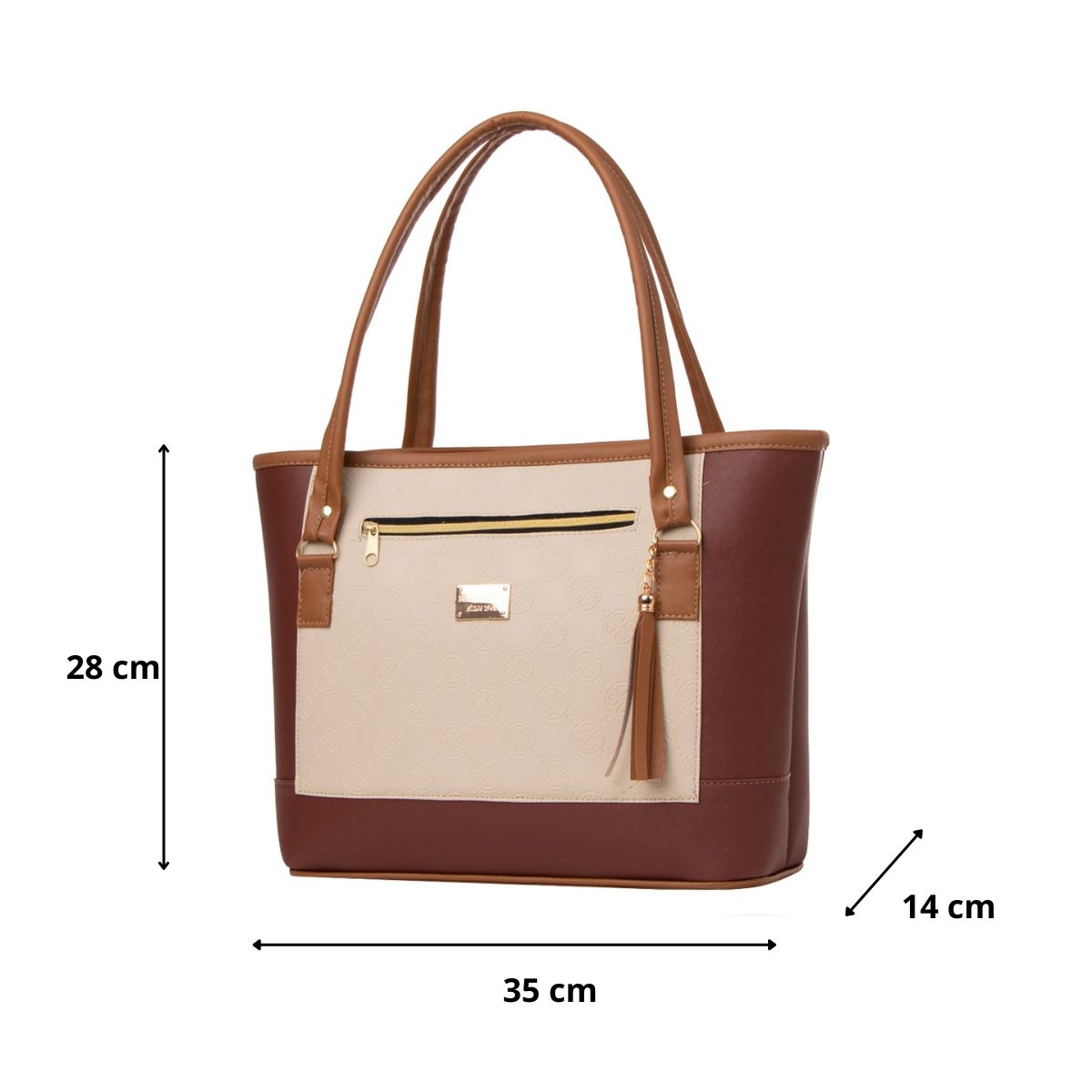 Foto 4 pulgar | Bolsa Fana Lala Color Beige / Cognac Fashions