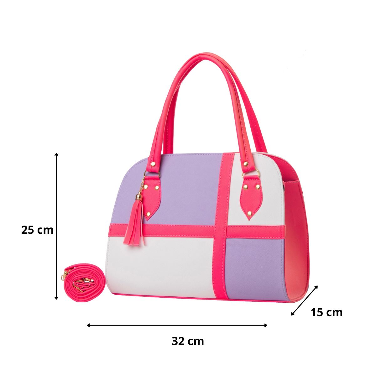 Foto 3 | Bolsa Fana Ilma Color Neon / Lila Con Asas