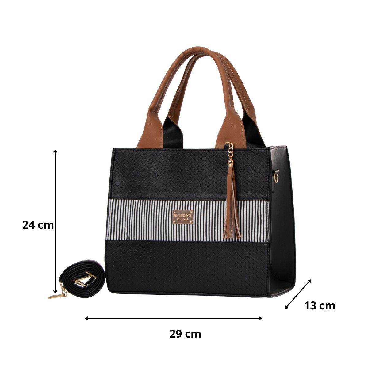 Foto 4 pulgar | Bolsa Fana Malva Color Negro Preciosa