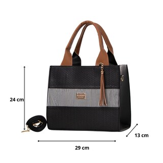 Foto 3 | Bolsa Fana Malva Color Negro Preciosa