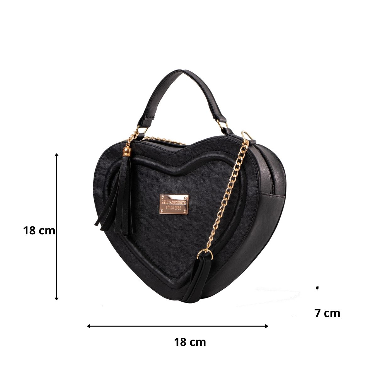 Foto 4 pulgar | Bolsa Fana Corazon Color Negro Espectacular