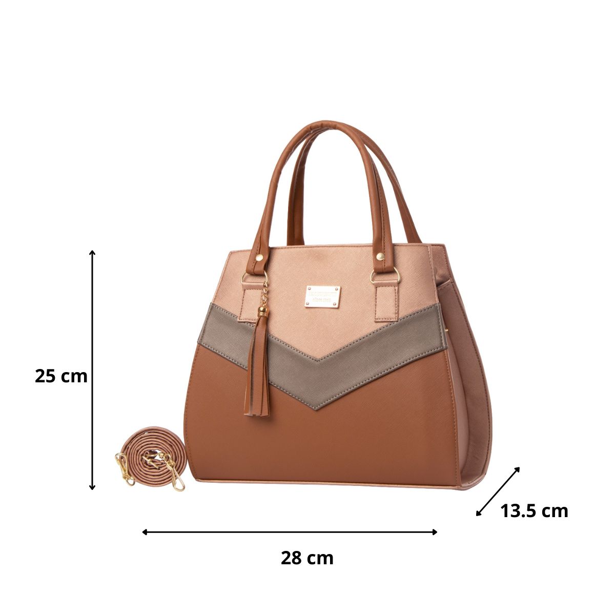 Foto 4 pulgar | Bolsa Fana Nadia Color Oro/camel Original