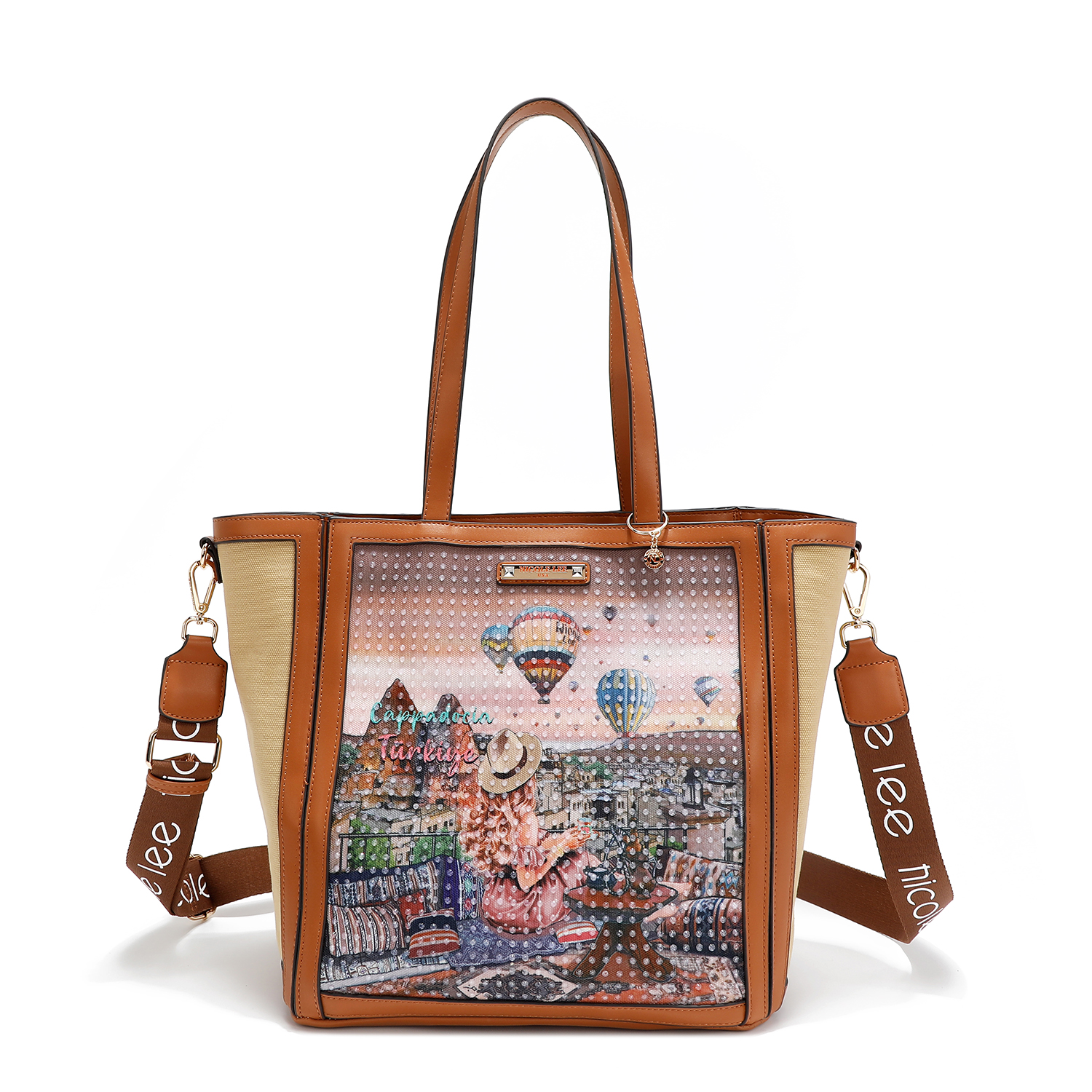 Foto 6 pulgar | Bolsa Tote Nicole Lee de Tela con Textura Heaven On Earth