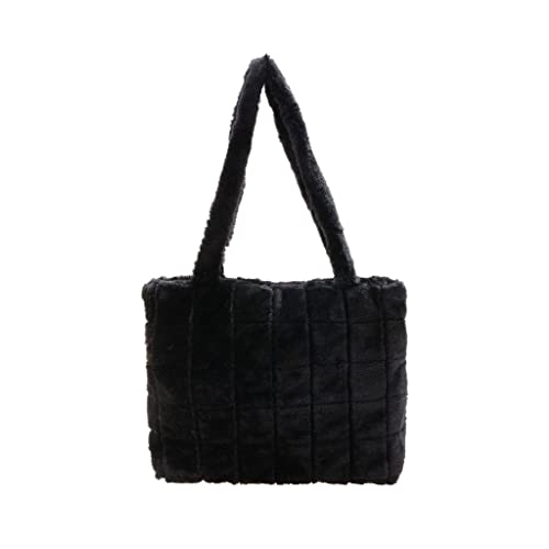 Foto 2 pulgar | Venta Internacional - Bolso De Hombro Para Axilas Para Mujer, Esponjoso, Color Liso Para Mujer