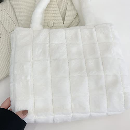 Foto 4 pulgar | Venta Internacional - Bolso De Hombro Para Axilas Para Mujer, Esponjoso, Color Liso Para Mujer