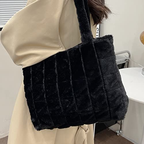 Foto 4 | Venta Internacional - Bolso De Hombro Para Axilas Para Mujer, Esponjoso, Color Liso Para Mujer