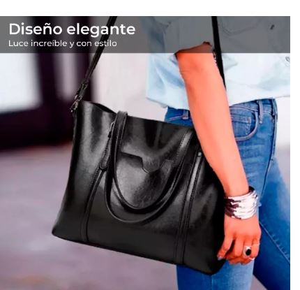 Foto 2 | Bolsa De Mano De Piel Resistente Color Marron