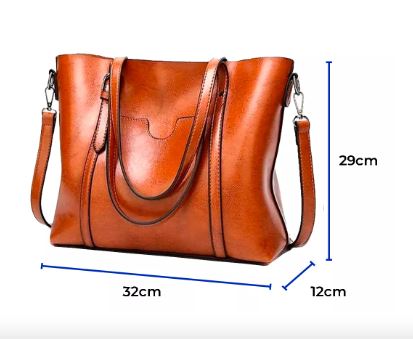 Foto 4 pulgar | Bolsa De Mano De Piel Resistente Color Marron