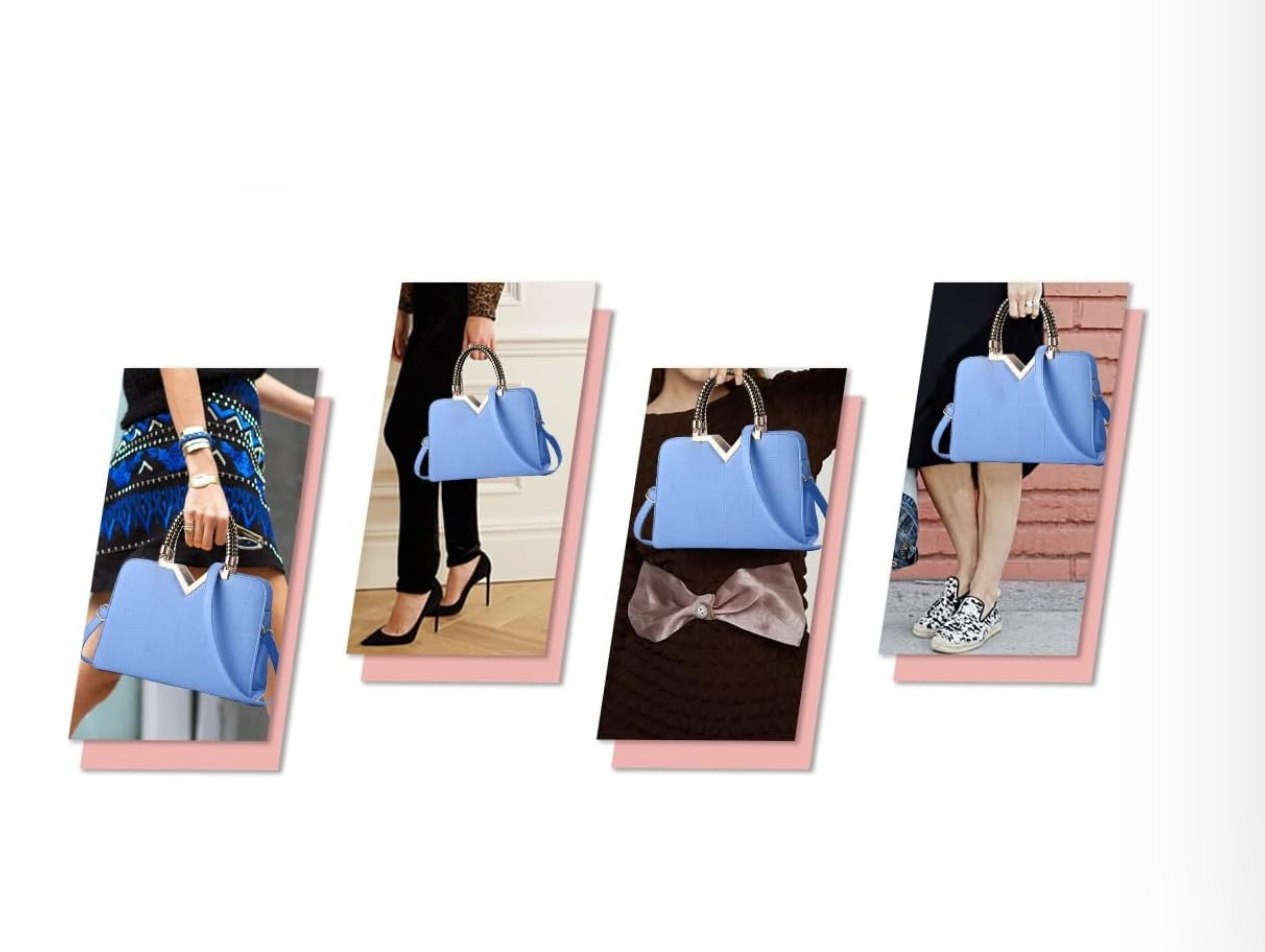 Foto 4 pulgar | Bolso Tote Azul