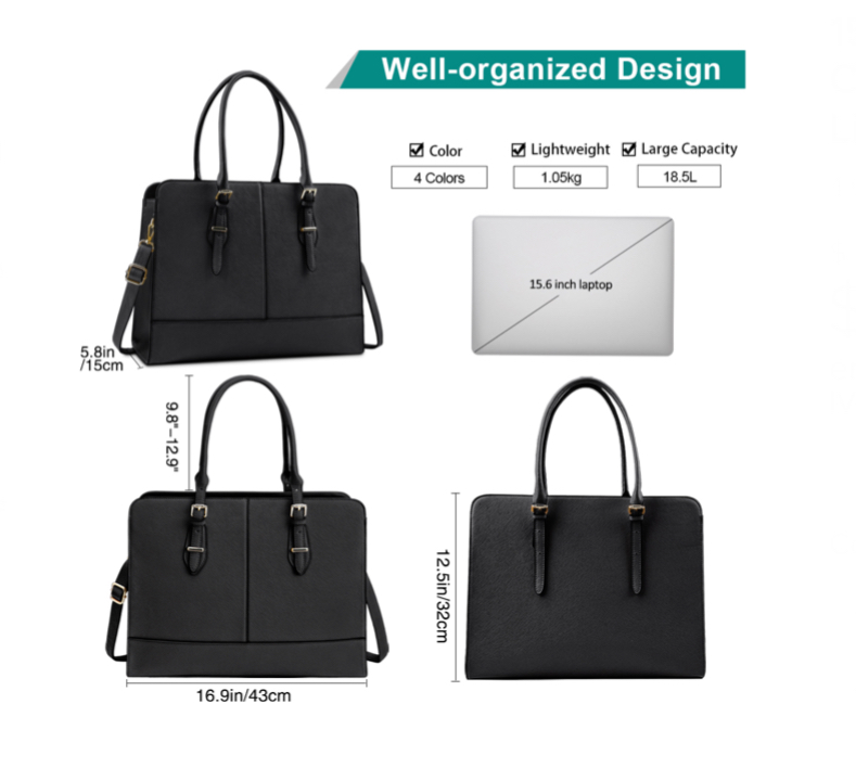 Foto 4 pulgar | Bolsa para Laptop 15.6" Negra