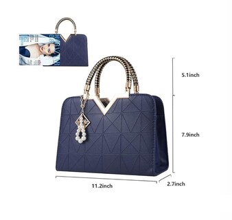 Foto 3 | Bolso Tote Azul Marino