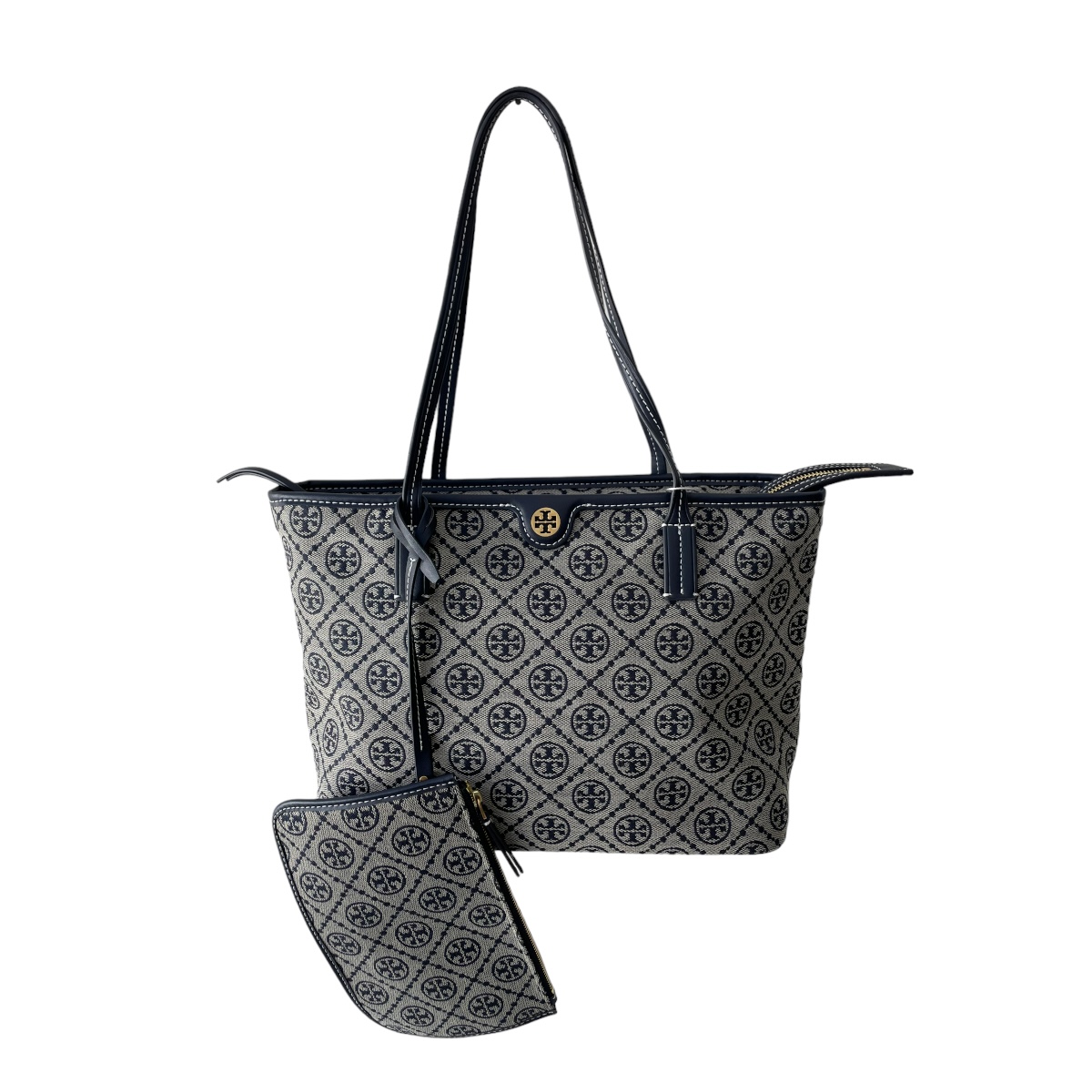 Foto 6 pulgar | Bolsa Estilo Tote Monogram Tory Burch Gris